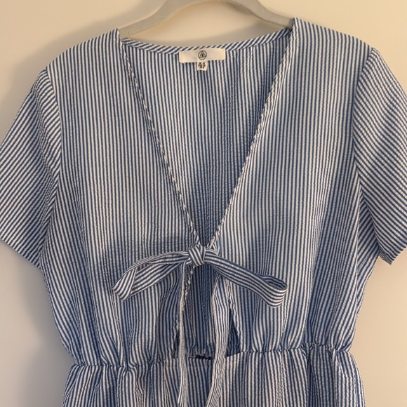 Seersucker Romper - Picture 2 of 3